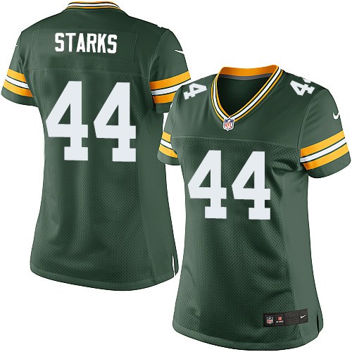 Women's Elite James Starks Nike Jersey Green Home - #44 NFL Green Bay Packers